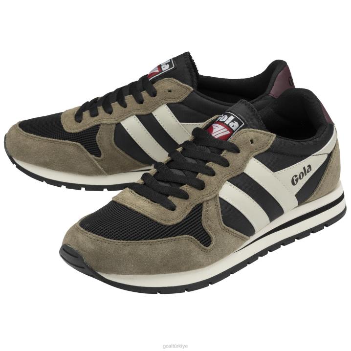 ayakkabı Z2PF45 erkekler Gola klasik daytona spor ayakkabı 2 siyah/haki/kırık beyaz