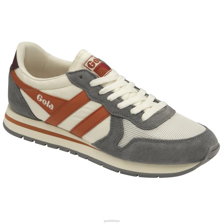 ayakkabı Z2PF48 erkekler Gola klasik daytona spor ayakkabı 2 kırık beyaz/kül/karamsar turuncu