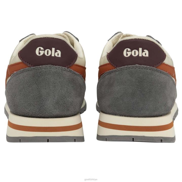 ayakkabı Z2PF48 erkekler Gola klasik daytona spor ayakkabı 2 kırık beyaz/kül/karamsar turuncu