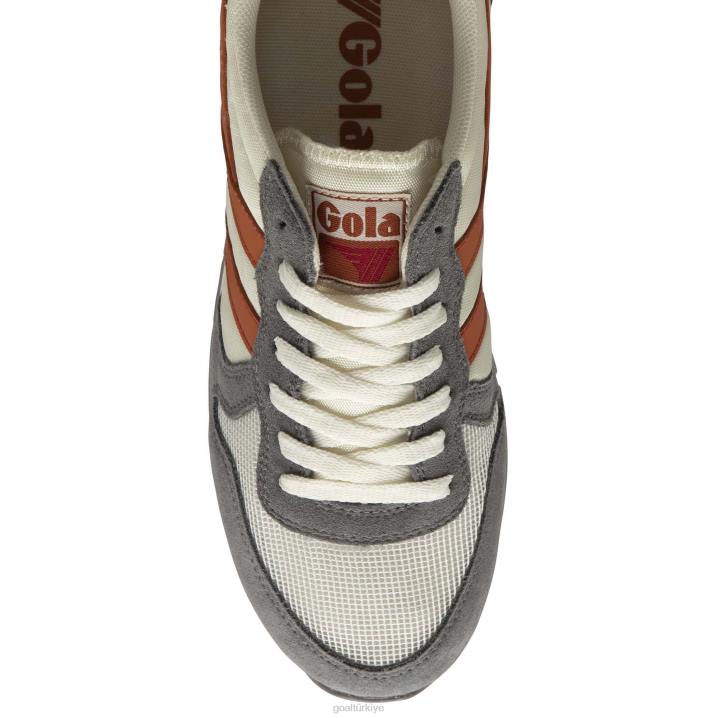ayakkabı Z2PF48 erkekler Gola klasik daytona spor ayakkabı 2 kırık beyaz/kül/karamsar turuncu