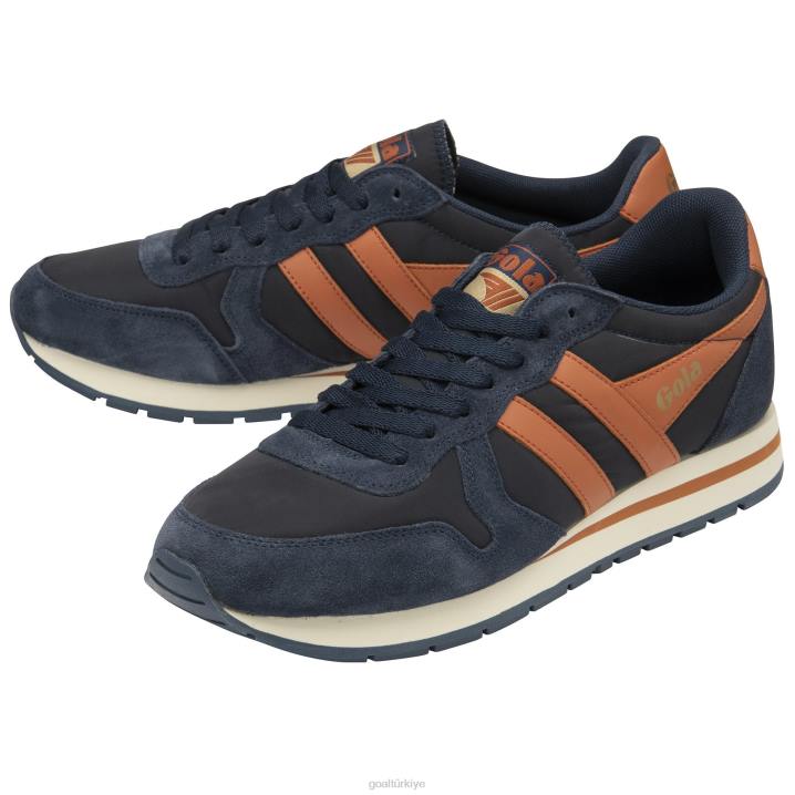 ayakkabı Z2PF50 erkekler Gola klasik daytona oluk spor ayakkabı lacivert/karamsar turuncu