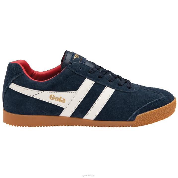 ayakkabı Z2PF130 erkekler Gola klasik harrier süet spor ayakkabı 4 lacivert/kırık beyaz/koyu kırmızı