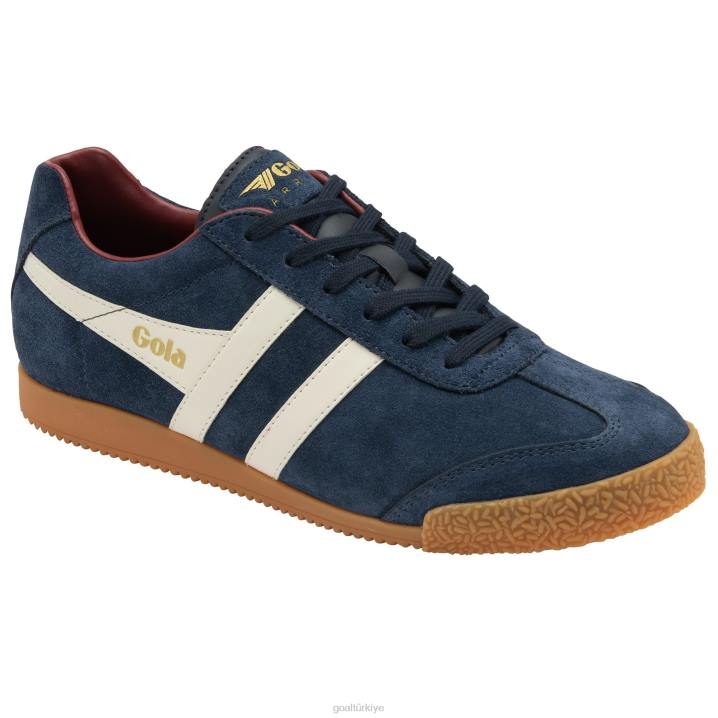 ayakkabı Z2PF130 erkekler Gola klasik harrier süet spor ayakkabı 4 lacivert/kırık beyaz/koyu kırmızı