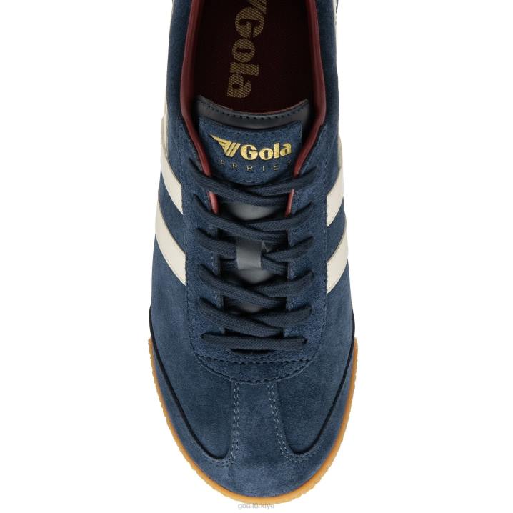 ayakkabı Z2PF130 erkekler Gola klasik harrier süet spor ayakkabı 4 lacivert/kırık beyaz/koyu kırmızı