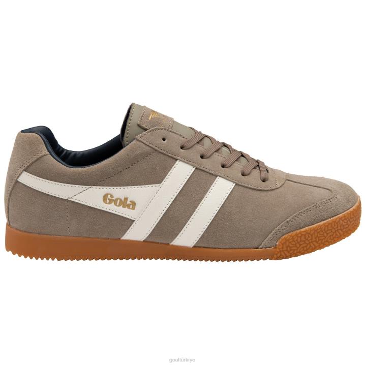 ayakkabı Z2PF131 erkekler Gola klasik harrier süet spor ayakkabı 4 gergedan/kırık beyaz/lacivert
