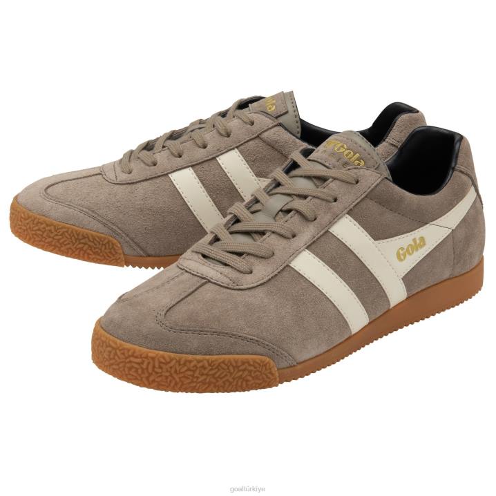 ayakkabı Z2PF131 erkekler Gola klasik harrier süet spor ayakkabı 4 gergedan/kırık beyaz/lacivert