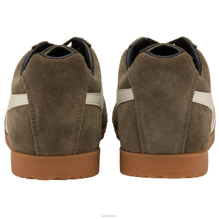 ayakkabı Z2PF133 erkekler Gola klasik harrier süet spor ayakkabı 5 haki/kırık beyaz/siyah