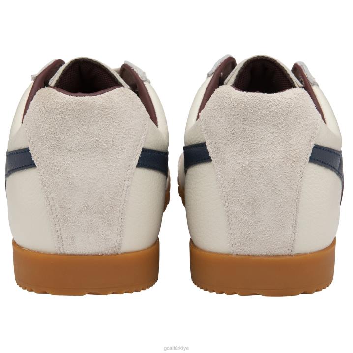 ayakkabı Z2PF143 erkekler Gola klasik harrier deri spor ayakkabı kırık beyaz/lacivert/bordo