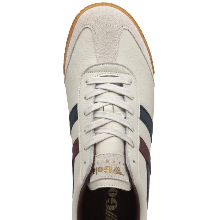 ayakkabı Z2PF143 erkekler Gola klasik harrier deri spor ayakkabı kırık beyaz/lacivert/bordo
