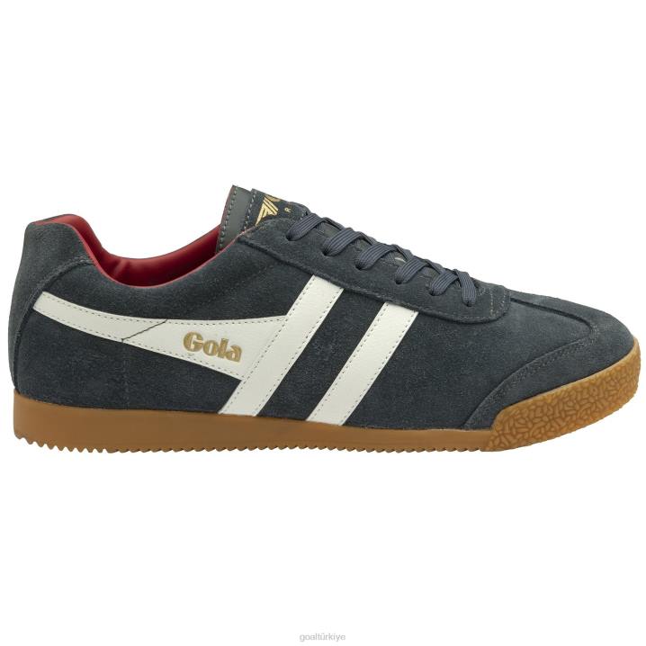 ayakkabı Z2PF155 erkekler Gola klasik harrier süet spor ayakkabı 5 fırtına/kırık beyaz/koyu kırmızı
