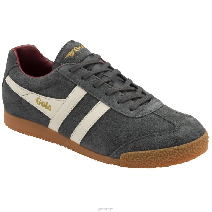 ayakkabı Z2PF155 erkekler Gola klasik harrier süet spor ayakkabı 5 fırtına/kırık beyaz/koyu kırmızı