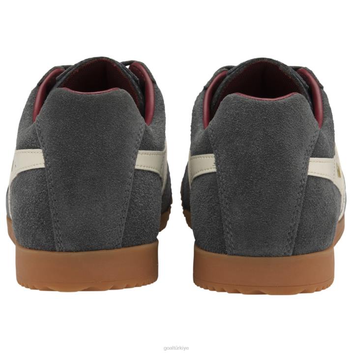 ayakkabı Z2PF155 erkekler Gola klasik harrier süet spor ayakkabı 5 fırtına/kırık beyaz/koyu kırmızı