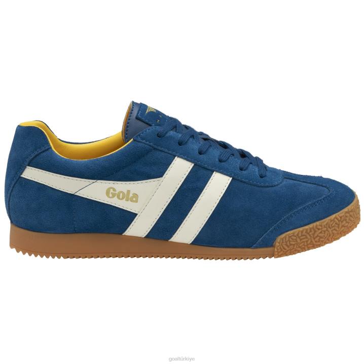 ayakkabı Z2PF159 erkekler Gola klasik harrier süet spor ayakkabı 5 deniz mavisi/kırık beyaz/güneş