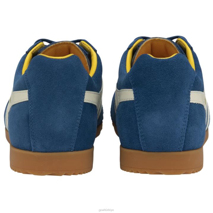 ayakkabı Z2PF159 erkekler Gola klasik harrier süet spor ayakkabı 5 deniz mavisi/kırık beyaz/güneş