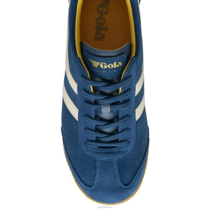 ayakkabı Z2PF159 erkekler Gola klasik harrier süet spor ayakkabı 5 deniz mavisi/kırık beyaz/güneş