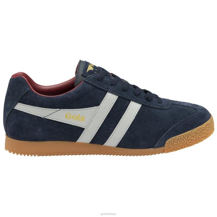 ayakkabı Z2PF161 erkekler Gola klasik harrier süet spor ayakkabı 5 lacivert/açık gri/koyu kırmızı
