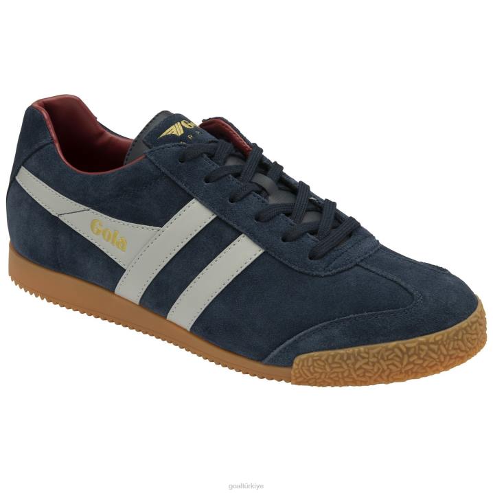 ayakkabı Z2PF161 erkekler Gola klasik harrier süet spor ayakkabı 5 lacivert/açık gri/koyu kırmızı