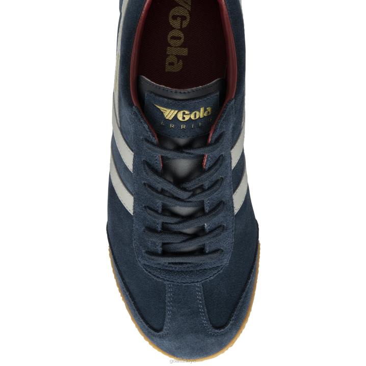 ayakkabı Z2PF161 erkekler Gola klasik harrier süet spor ayakkabı 5 lacivert/açık gri/koyu kırmızı