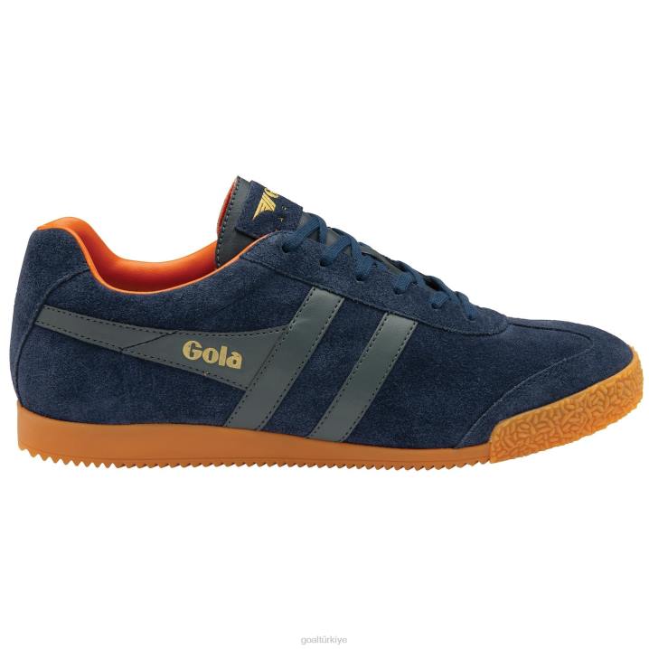 ayakkabı Z2PF171 erkekler Gola klasik harrier süet spor ayakkabı 5 lacivert/kül/karamsar turuncu