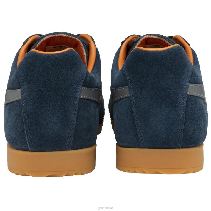 ayakkabı Z2PF171 erkekler Gola klasik harrier süet spor ayakkabı 5 lacivert/kül/karamsar turuncu