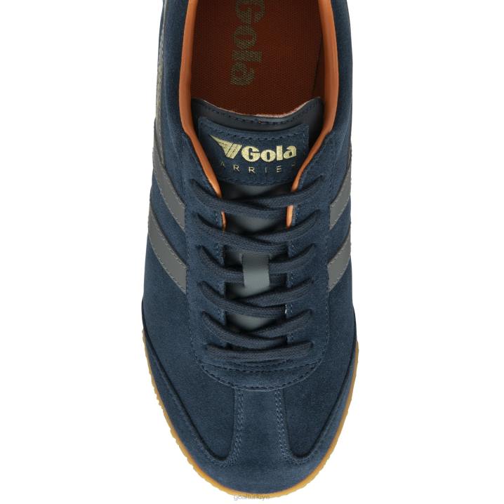 ayakkabı Z2PF171 erkekler Gola klasik harrier süet spor ayakkabı 5 lacivert/kül/karamsar turuncu