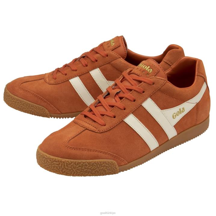 ayakkabı Z2PF173 erkekler Gola klasik harrier süet spor ayakkabı 6 karamsar turuncu/kırık beyaz