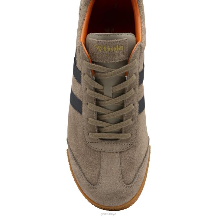 ayakkabı Z2PF177 erkekler Gola klasik harrier süet spor ayakkabı 6 gergedan/lacivert/karamsar turuncu