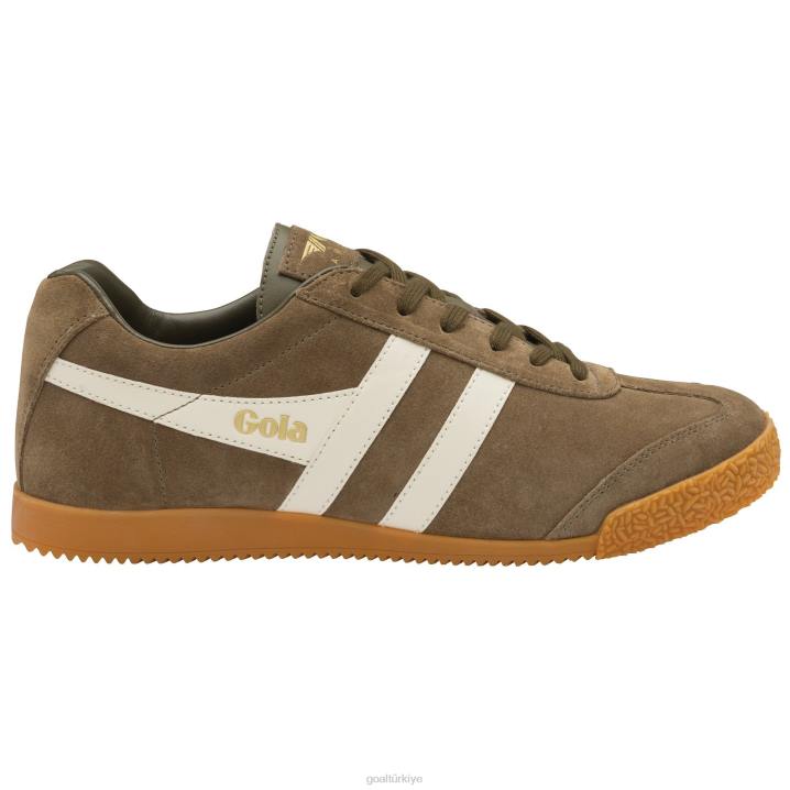 ayakkabı Z2PF178 erkekler Gola klasik harrier süet spor ayakkabı 6 haki/kırık beyaz