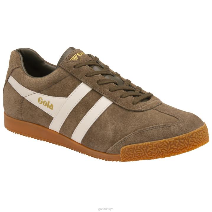 ayakkabı Z2PF178 erkekler Gola klasik harrier süet spor ayakkabı 6 haki/kırık beyaz