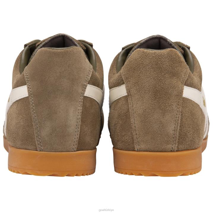 ayakkabı Z2PF178 erkekler Gola klasik harrier süet spor ayakkabı 6 haki/kırık beyaz