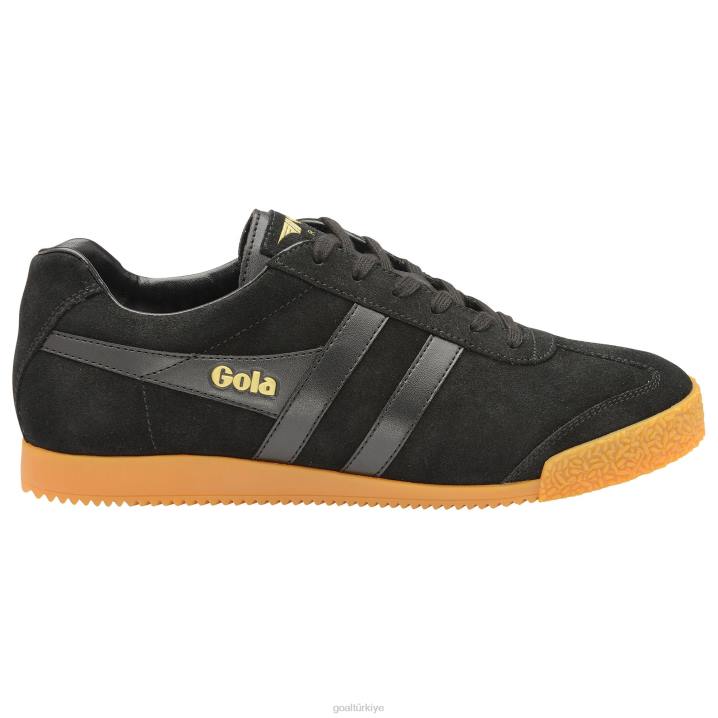 ayakkabı Z2PF181 erkekler Gola klasik harrier süet spor ayakkabı 6 siyah/sakız