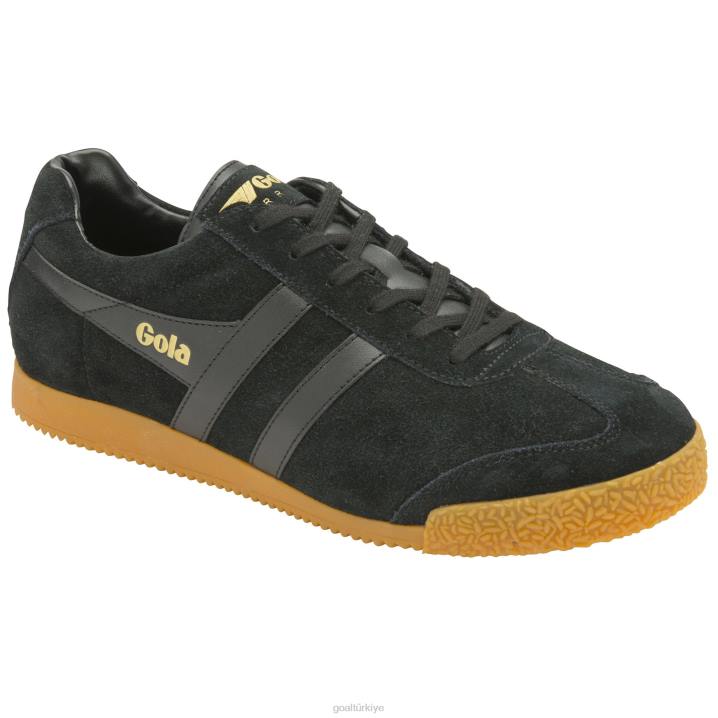 ayakkabı Z2PF181 erkekler Gola klasik harrier süet spor ayakkabı 6 siyah/sakız