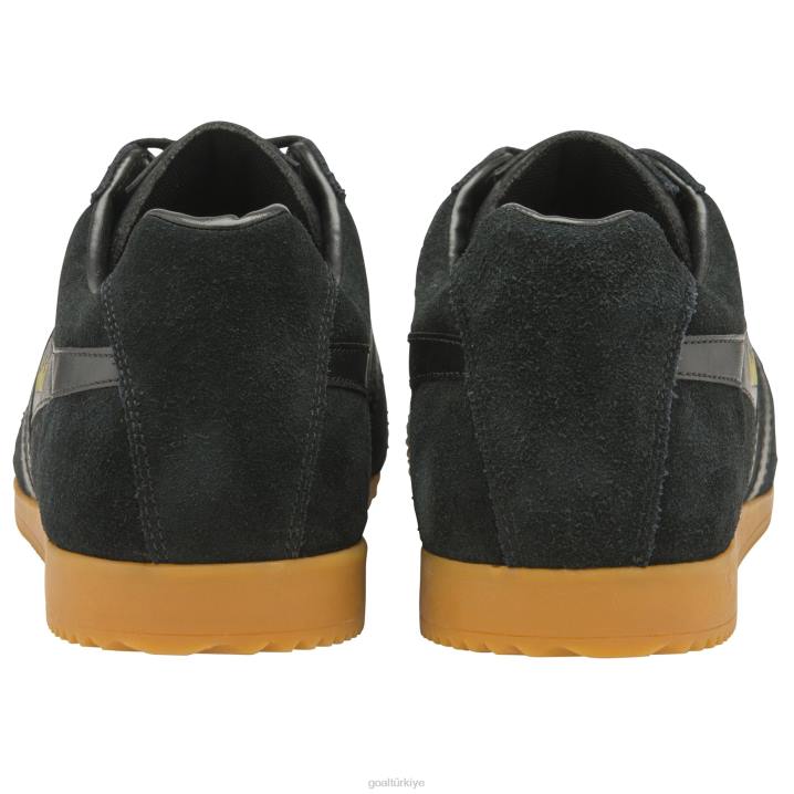 ayakkabı Z2PF181 erkekler Gola klasik harrier süet spor ayakkabı 6 siyah/sakız