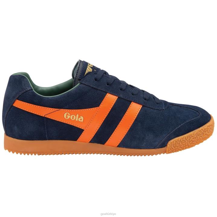 ayakkabı Z2PF183 erkekler Gola klasik harrier süet spor ayakkabı 7 lacivert/karamsar turuncu/adaçayı