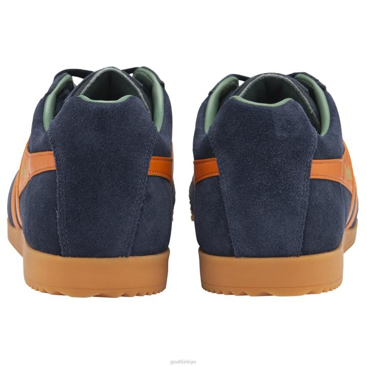 ayakkabı Z2PF183 erkekler Gola klasik harrier süet spor ayakkabı 7 lacivert/karamsar turuncu/adaçayı