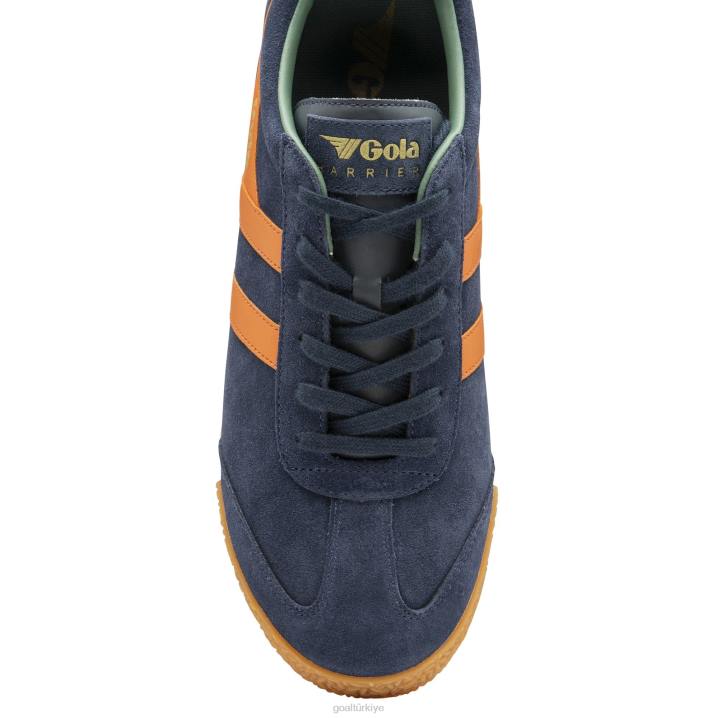 ayakkabı Z2PF183 erkekler Gola klasik harrier süet spor ayakkabı 7 lacivert/karamsar turuncu/adaçayı