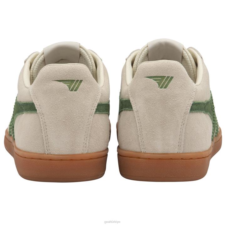 ayakkabı Z2PF214 erkekler Gola klasik süet spor ayakkabı donatmak kırık beyaz/koyu yeşil/sakız