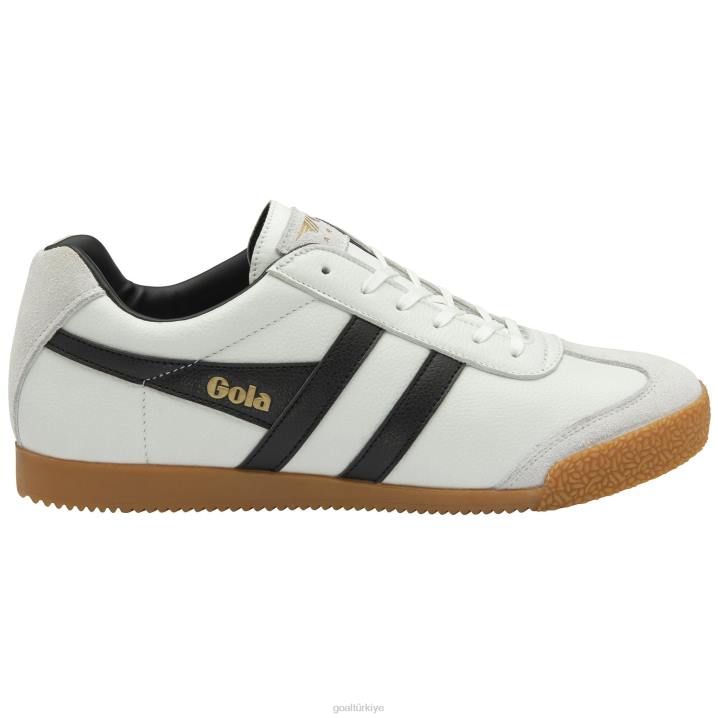 ayakkabı Z2PF239 erkekler Gola klasik harrier deri spor ayakkabı siyah beyaz