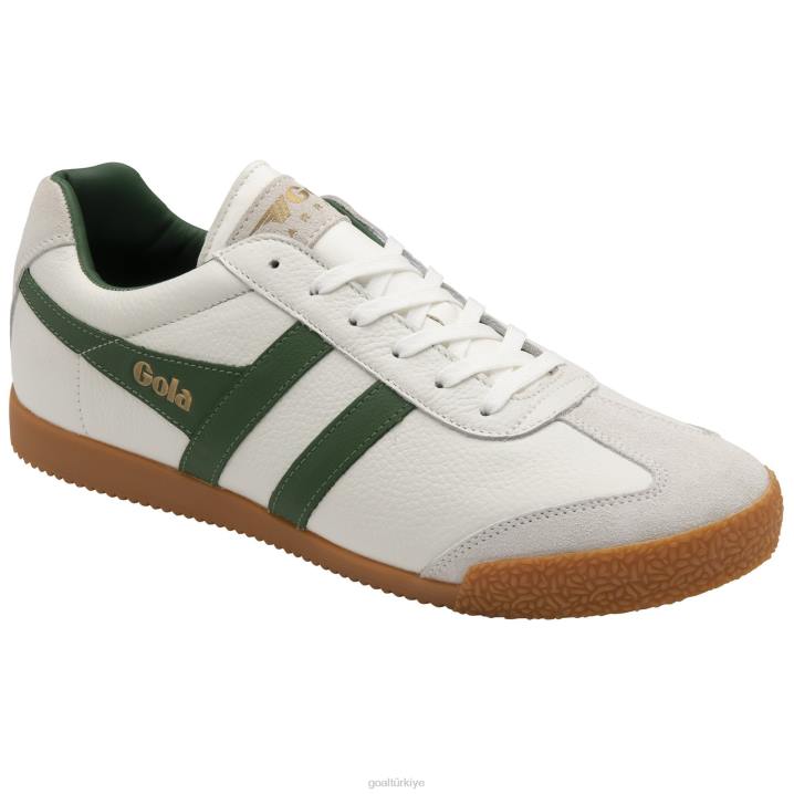 ayakkabı Z2PF240 erkekler Gola klasik harrier deri spor ayakkabı Beyaz Yeşil