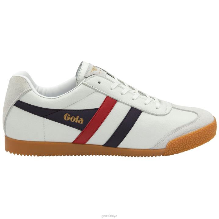 ayakkabı Z2PF241 erkekler Gola klasik harrier deri spor ayakkabı beyaz/lacivert/kırmızı