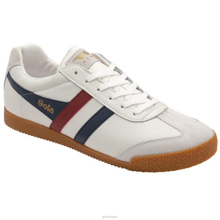 ayakkabı Z2PF241 erkekler Gola klasik harrier deri spor ayakkabı beyaz/lacivert/kırmızı