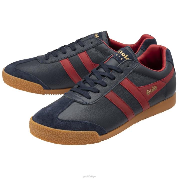 ayakkabı Z2PF243 erkekler Gola klasik harrier deri spor ayakkabı lacivert/koyu kırmızı