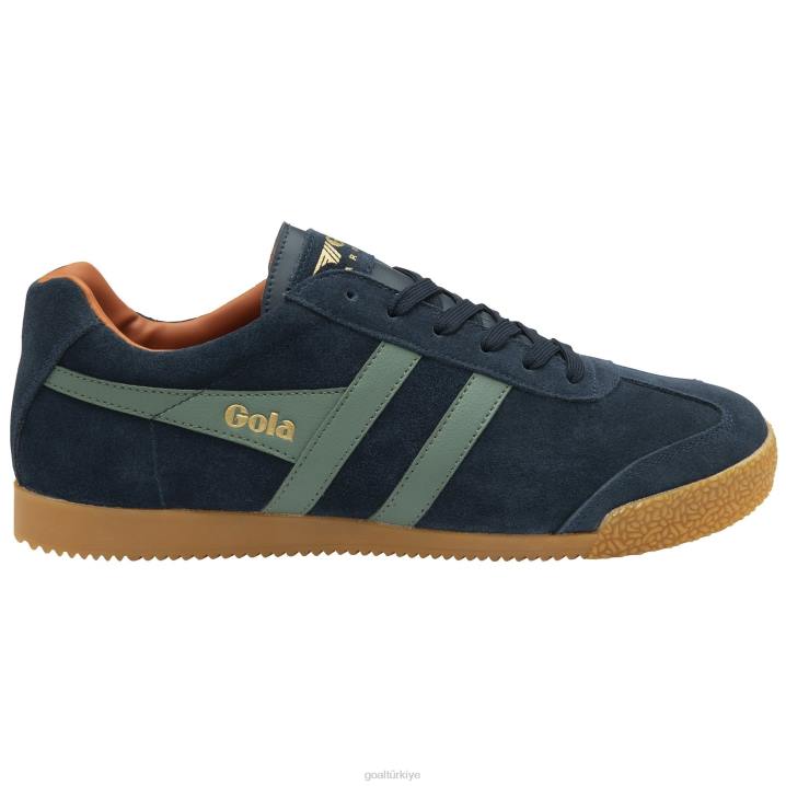 ayakkabı Z2PF253 erkekler Gola klasik harrier süet spor ayakkabı 7 lacivert/adaçayı/karamsar turuncu