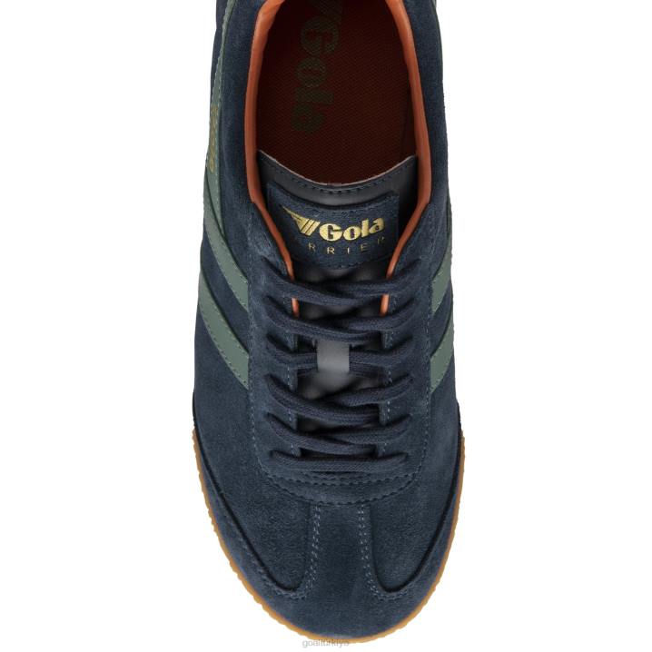 ayakkabı Z2PF253 erkekler Gola klasik harrier süet spor ayakkabı 7 lacivert/adaçayı/karamsar turuncu