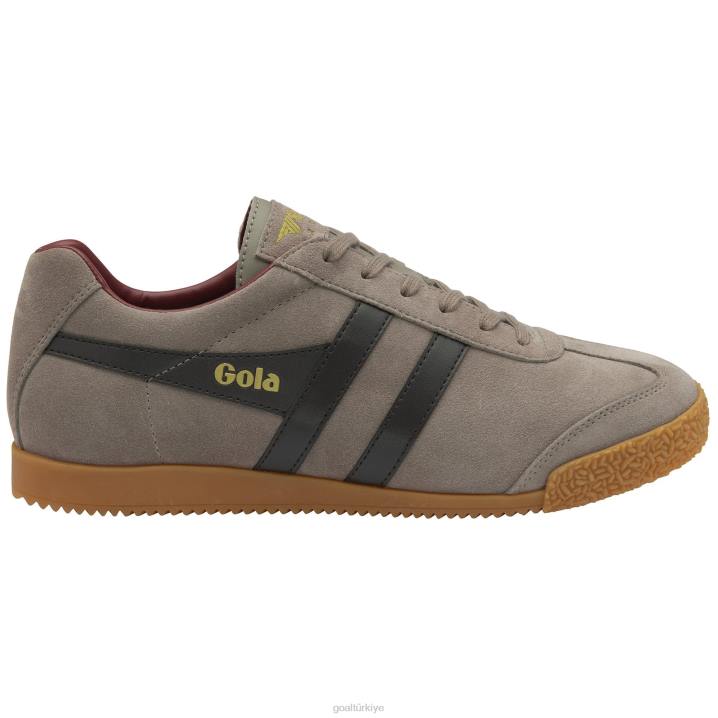 ayakkabı Z2PF256 erkekler Gola klasik harrier süet spor ayakkabı 7 gergedan/koyu kahverengi/koyu kırmızı