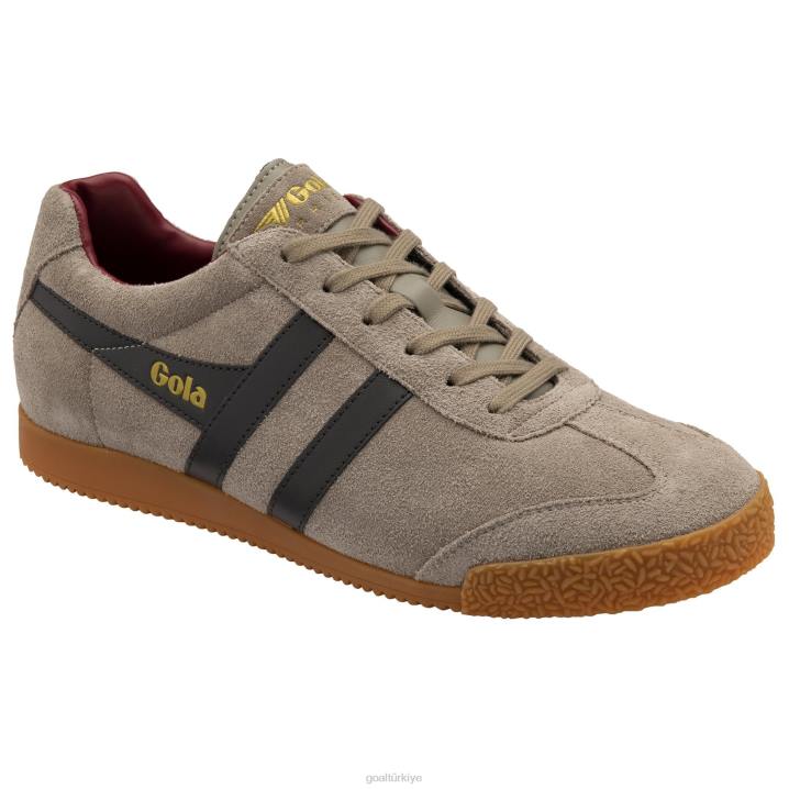 ayakkabı Z2PF256 erkekler Gola klasik harrier süet spor ayakkabı 7 gergedan/koyu kahverengi/koyu kırmızı