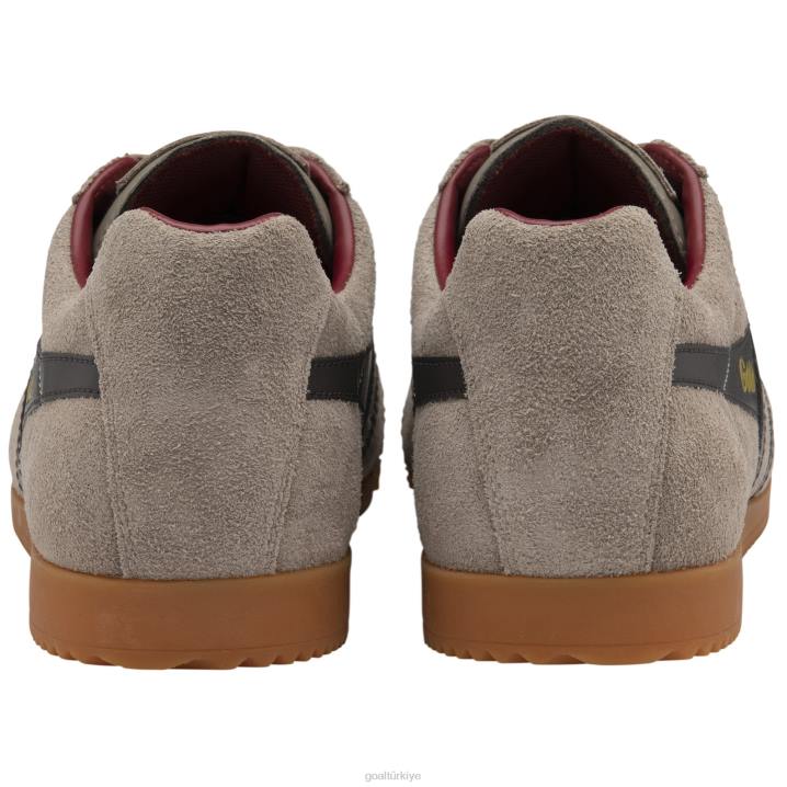 ayakkabı Z2PF256 erkekler Gola klasik harrier süet spor ayakkabı 7 gergedan/koyu kahverengi/koyu kırmızı