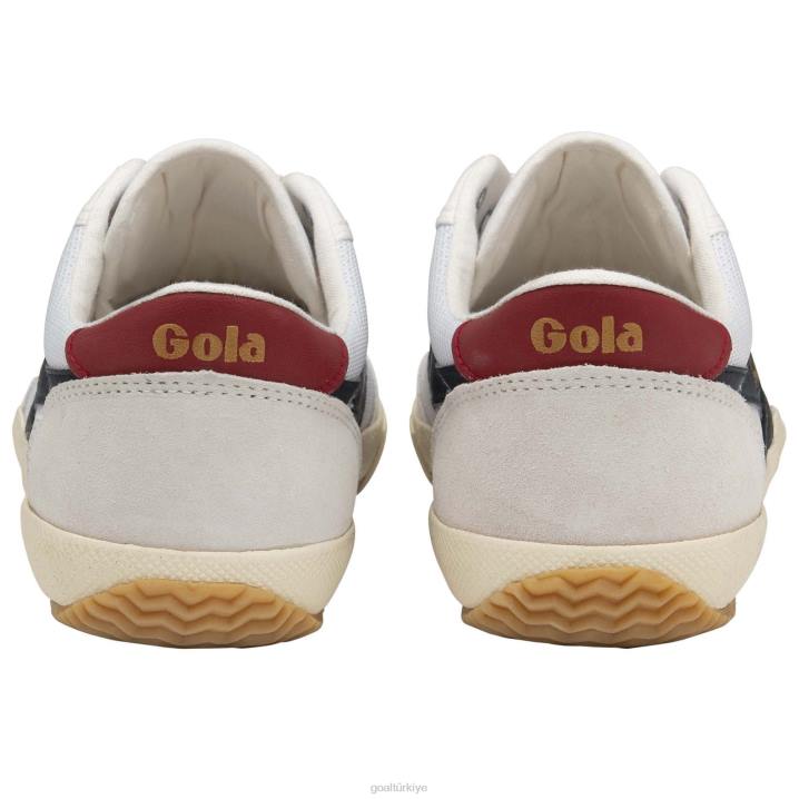 ayakkabı Z2PF64 erkekler Gola klasik badminton örgü plimsoll spor ayakkabı beyaz/lacivert/koyu kırmızı