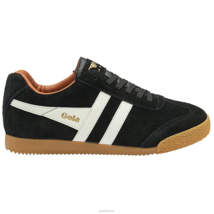 ayakkabı Z2PF655 erkekler Gola klasik harrier süet spor ayakkabı siyah/kırık beyaz/karamsar turuncu