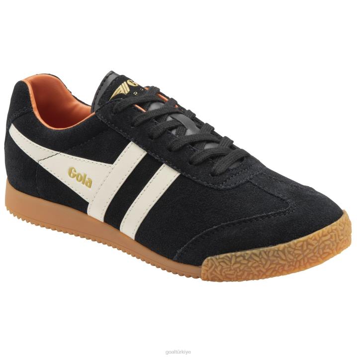ayakkabı Z2PF655 erkekler Gola klasik harrier süet spor ayakkabı siyah/kırık beyaz/karamsar turuncu